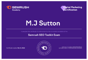 SEO Toolkit Certification